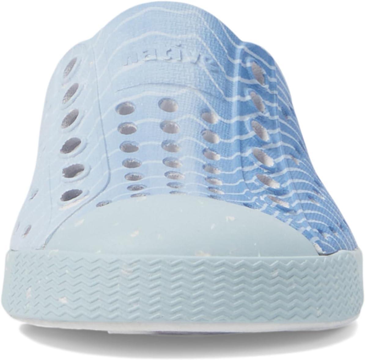 imageNative Shoes Kids Jefferson Bloom Print Toddler Shoes for Kids Synthetic Outsole Round Toe ShapeShell WhiteAir BlueNew Shibori