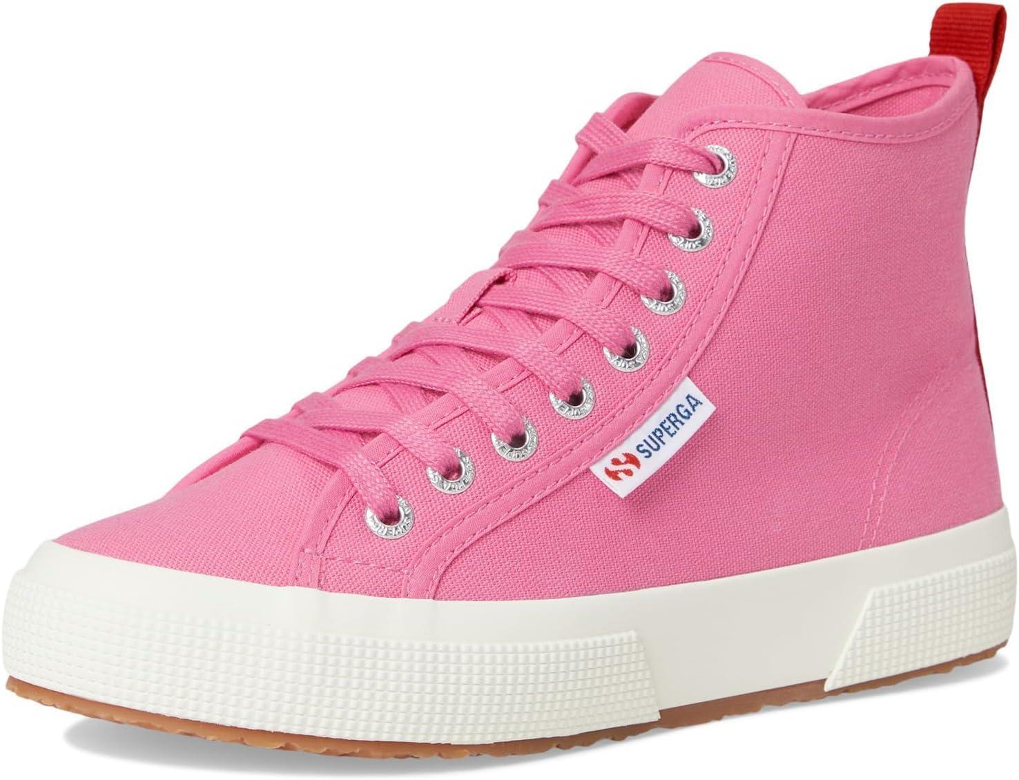 imageSuperga UnisexAdult 2750 Mid Cotton SneakerPink FucshiaRedFavorio