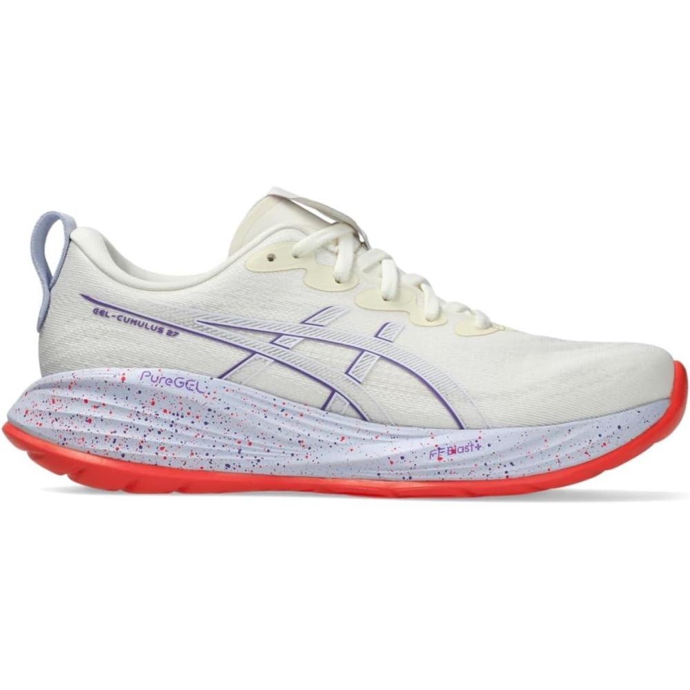 imageASICS Womens GelCumulus 27 Running ShoesCreamEdo Purple
