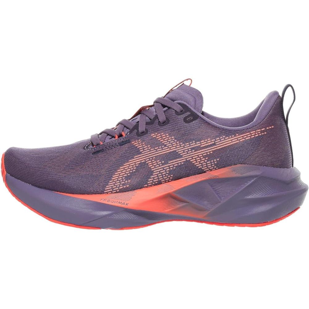 imageASICS Womens NOVABLAST 5 TR Running ShoesGreyish PurpleCoral Reef