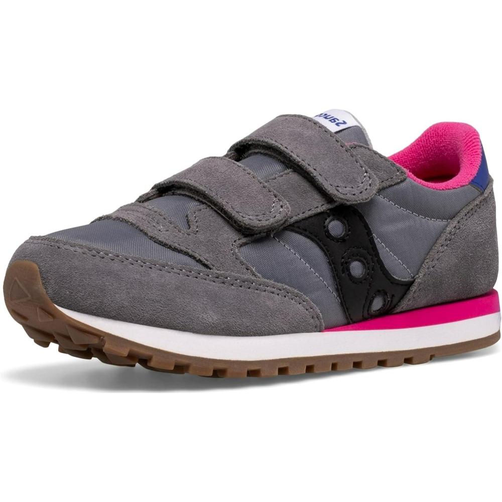 imageGreyNavyGreen Jazz Double Hook ampamp Loop SneakerGreyBlackPurple