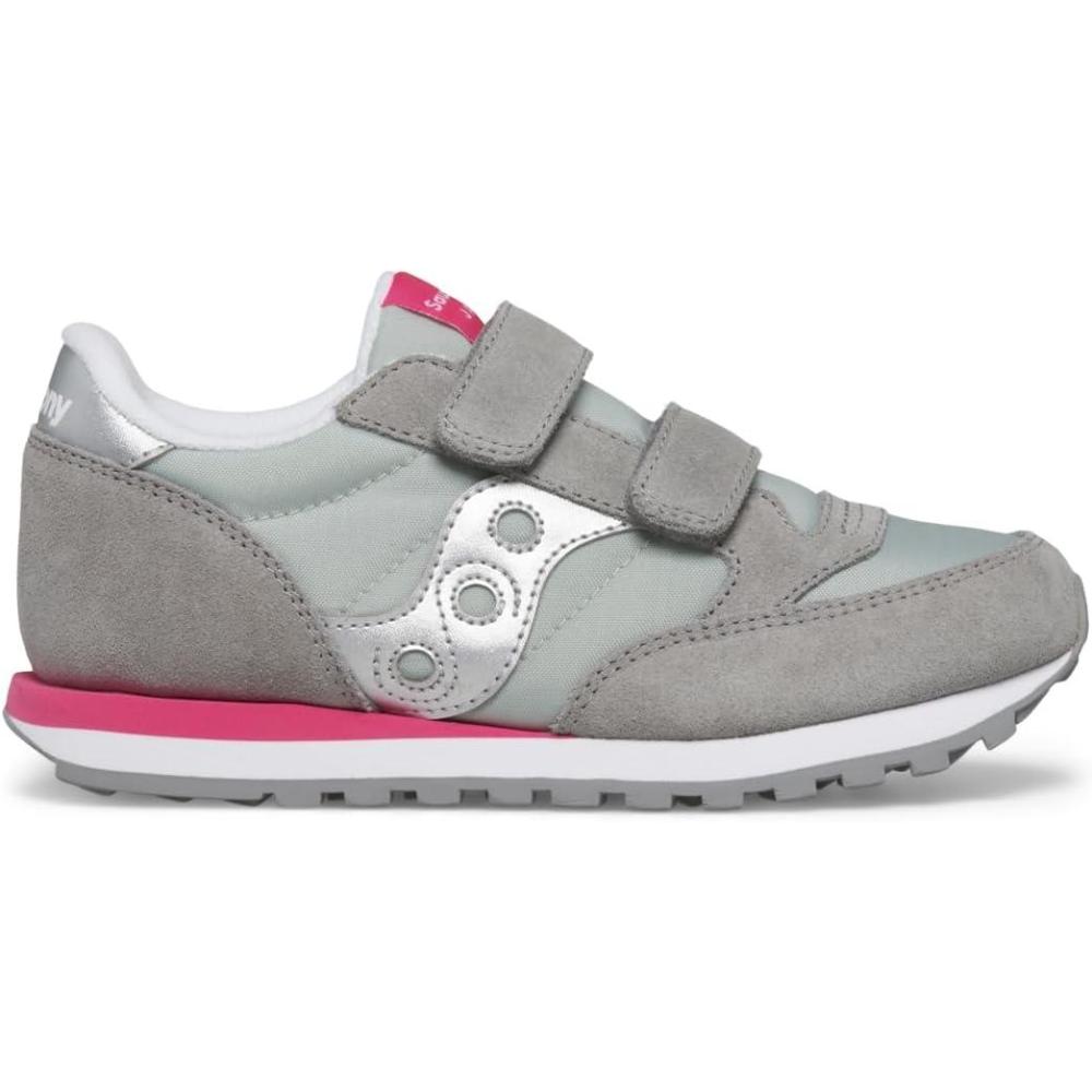 imageGreyNavyGreen Jazz Double Hook ampamp Loop SneakerGreySilverPink