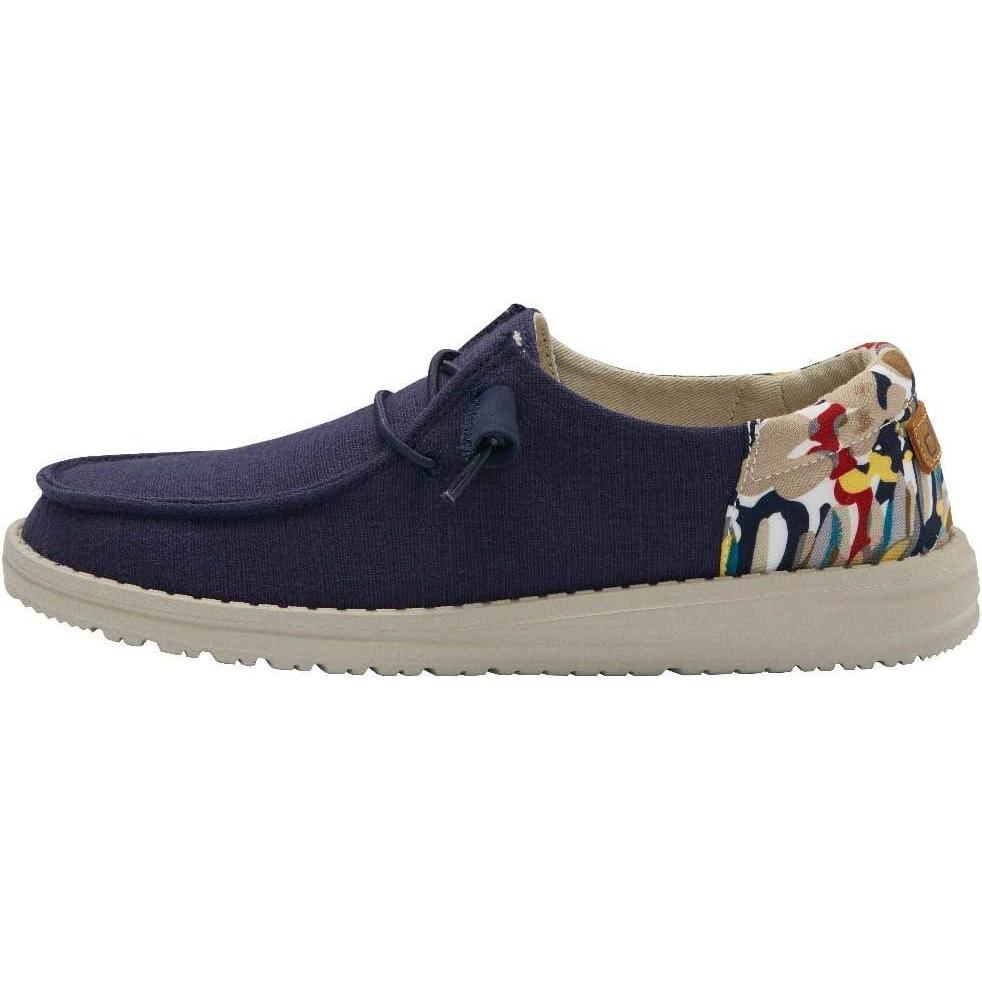 imageHEYDUDE Womens Wendy Funk Baja All OverChambray Navy