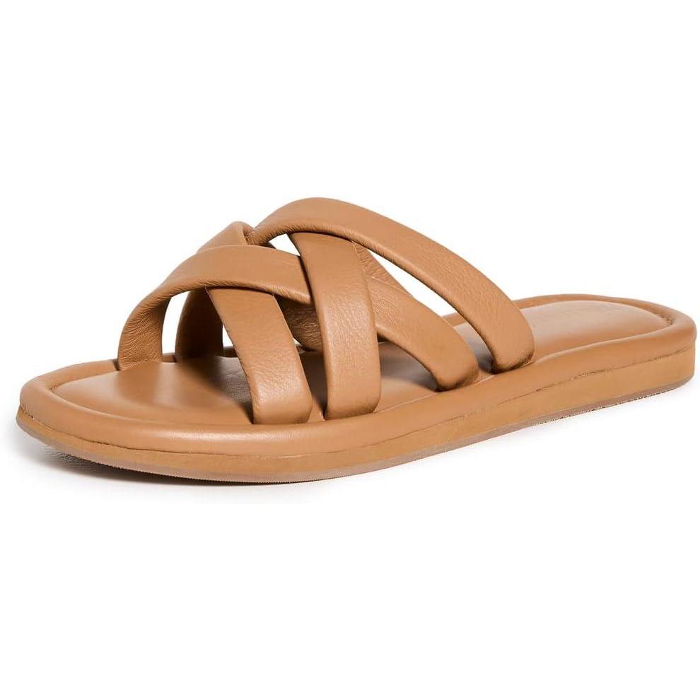 imageMadewell Womens Francine Puffy Woven SlidesDesert Camel