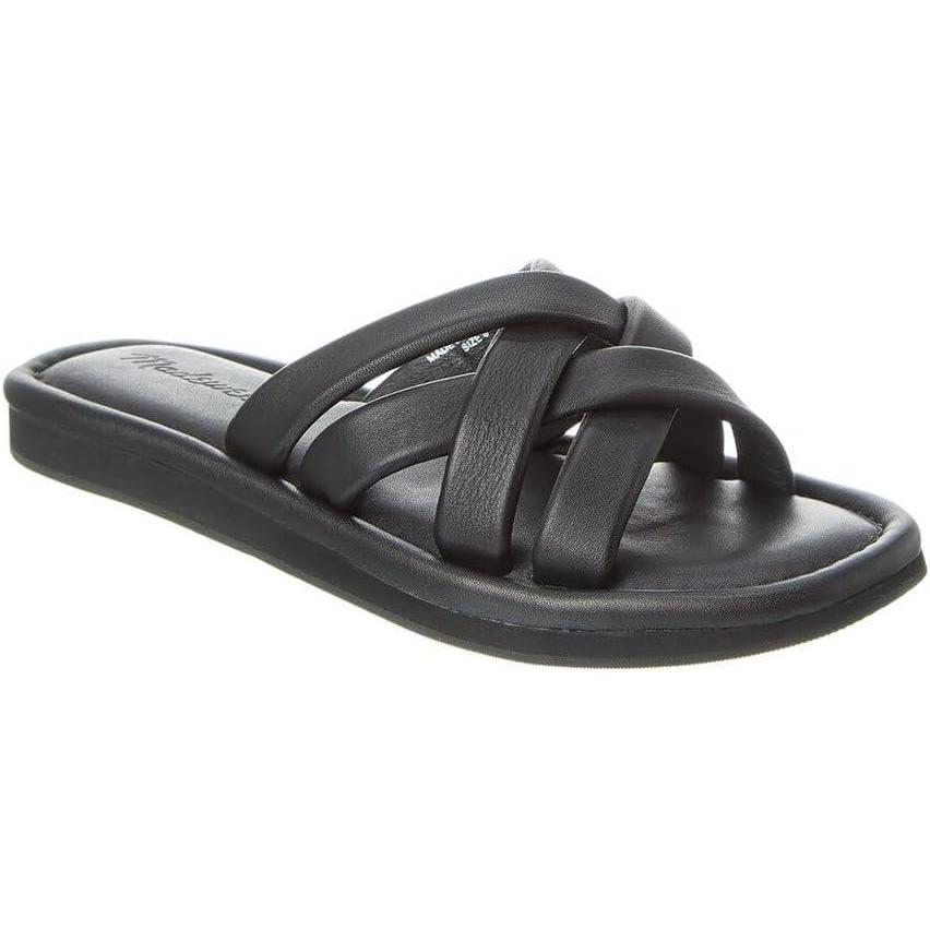 imageMadewell Womens Francine Puffy Woven SlidesTrue Black