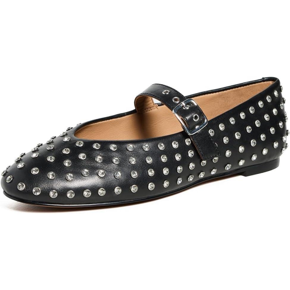 imageMadewell Womens Hera Grommet Mary Jane Flat Bezel CrysTrue Black