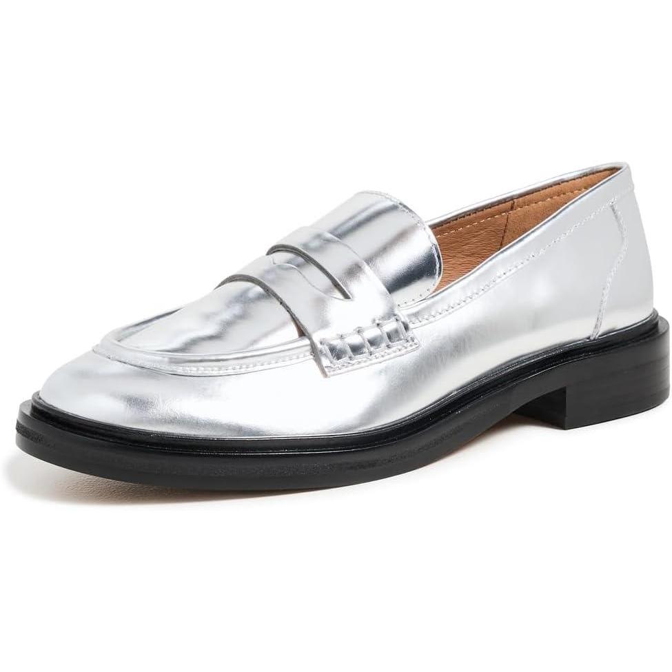 imageMadewell Womens The Vernon Loafer in Specchio LeatherSilver Speccio