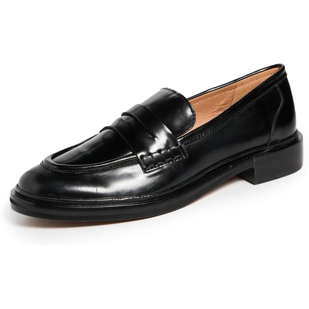 imageMadewell Womens The Vernon Loafer in Specchio LeatherTrue Black