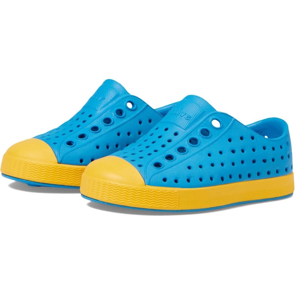 imageNative Shoes UnisexChild Jefferson ToddlerLittle Kid SneakerWave BluePollen Yellow