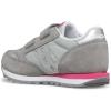 Grey/Navy/Green Jazz Double Hook & Loop Sneaker(Grey/Silver/Pink)