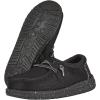 Hey Dude Boy’s Wally Heathered Mesh | Youth’s Shoes | Youth Slip-on Loafers | Comfortable & Light-Weight(Black)