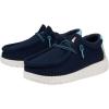 Hey Dude Boy’s Wally Heathered Mesh | Youth’s Shoes | Youth Slip-on Loafers | Comfortable & Light-Weight(Navy)