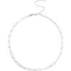 Madewell Paperclip Link Necklace(Light Silver Ox)