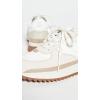 Madewell Women’s Kickoff Trainer Sneakers in Neutral Colorblock Leather(Antique Cream Multi)
