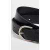 Madewell Women’s Medium Perfect Leather Belt(Black and Silver)