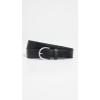Madewell Women’s Medium Perfect Leather Belt(Black and Silver)