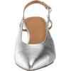 Madewell Women’s Olympia Sling Heel Pump(Bright Silver)