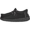 Hey Dude Boy’s Wally Heathered Mesh | Youth’s Shoes | Youth Slip-on Loafers | Comfortable & Light-Weight(Black)