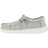 Hey Dude Boy’s Wally Heathered Mesh | Youth’s Shoes | Youth Slip-on Loafers | Comfortable & Light-Weight(White)