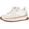 Madewell Women’s Kickoff Trainer Sneakers in Neutral Colorblock Leather(Antique Cream Multi)