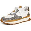 Madewell Women’s Kickoff Trainer Sneakers in Neutral Colorblock Leather(Olive Grove Multi Spot Dot)