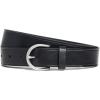 Madewell Women’s Medium Perfect Leather Belt(Black and Silver)