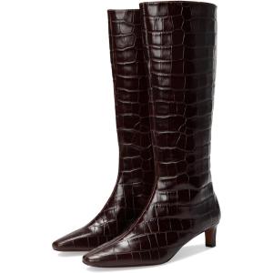 Madewell Women’s Dorchester Dimes Tall Boot-Croc Knee High(Chocolate Raisin)