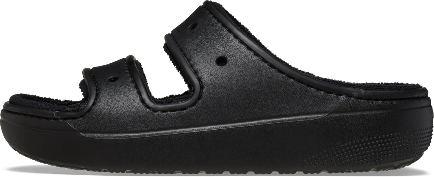 imageCrocs Unisex Adult Classic Cozzzy Towel Sandals Fuzzy Slippers and SlidesBlack