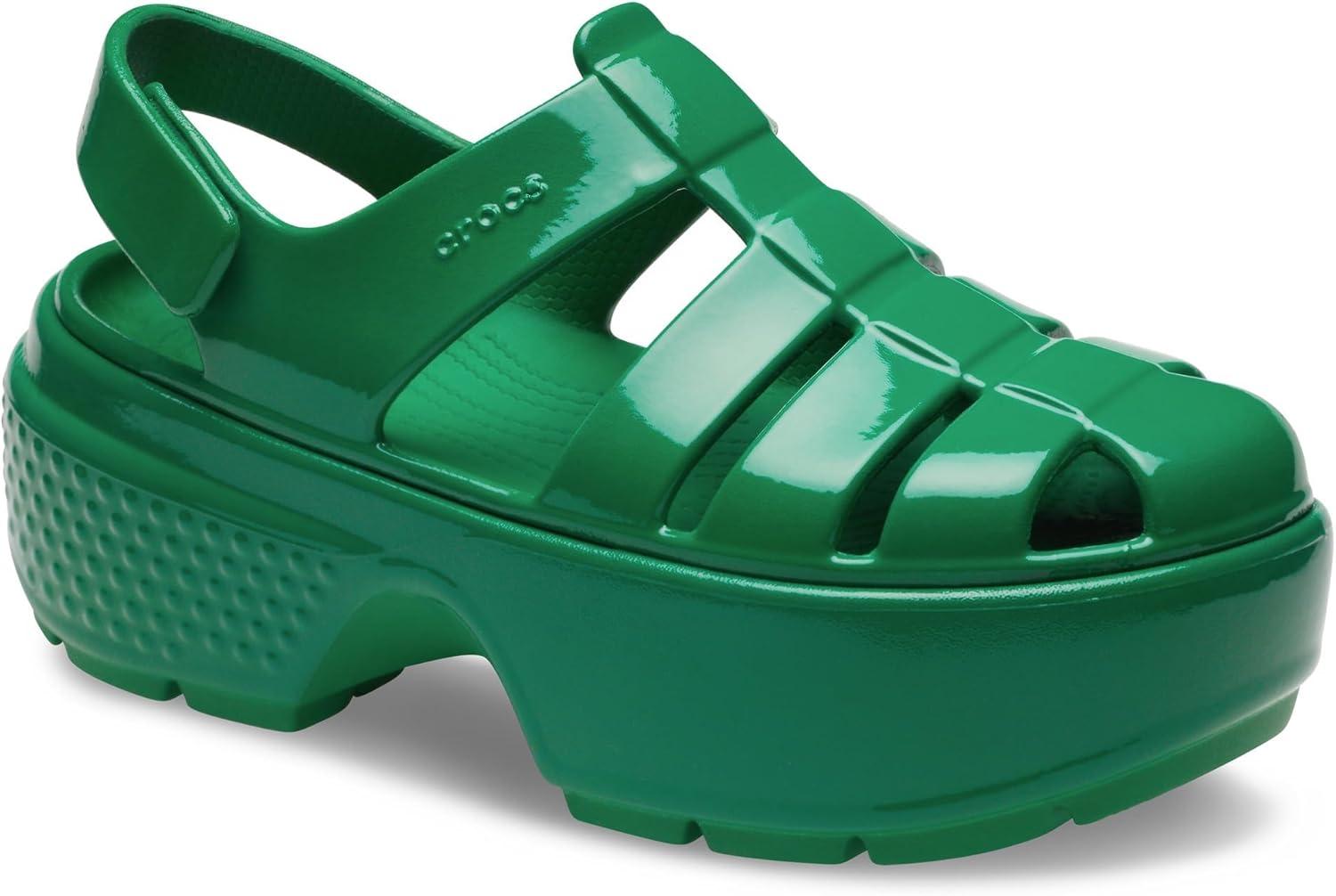 imageCrocs unisexadult Stomp Fisherman SandalGreen Ivy