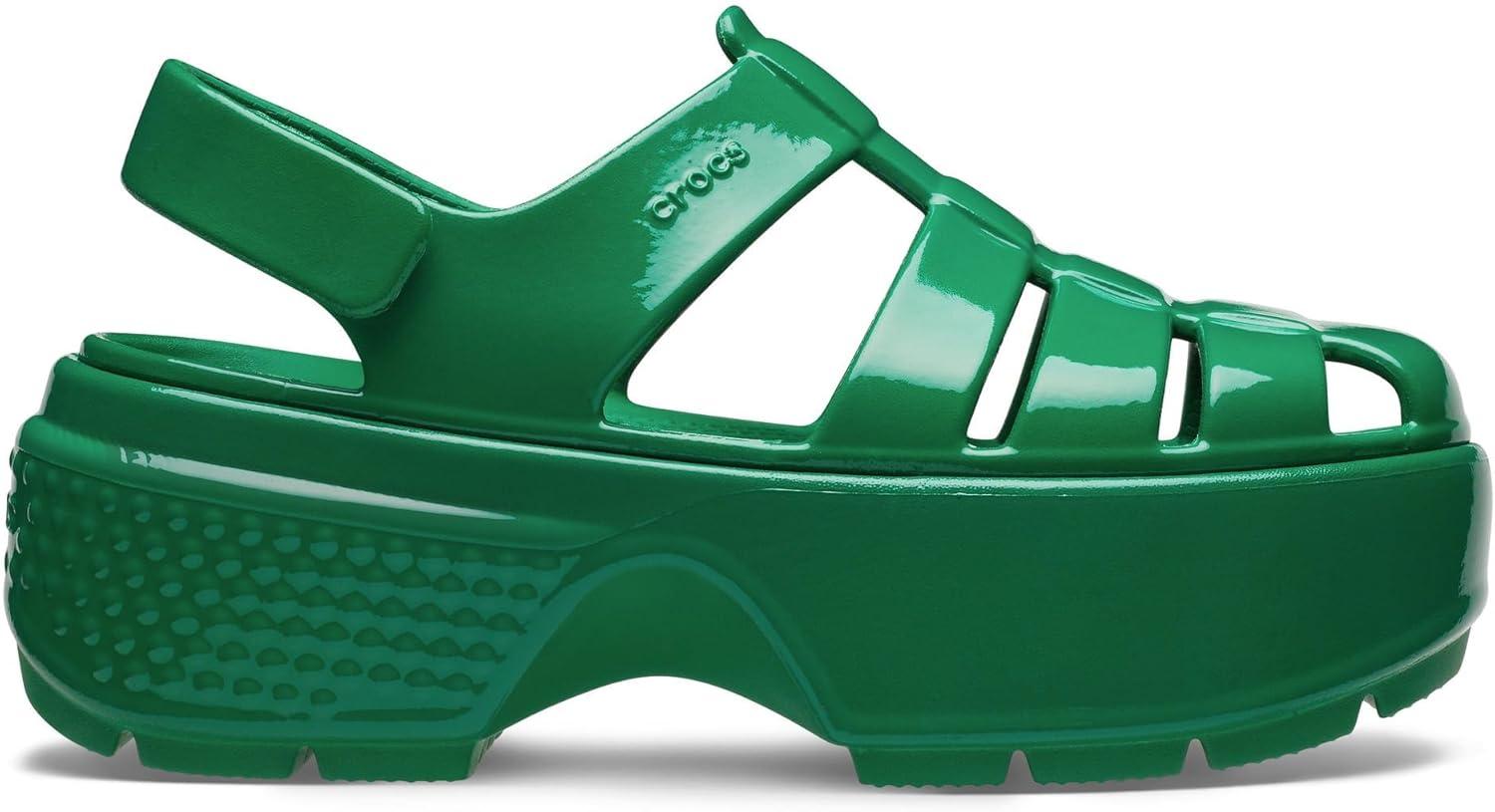 imageCrocs unisexadult Stomp Fisherman SandalGreen Ivy