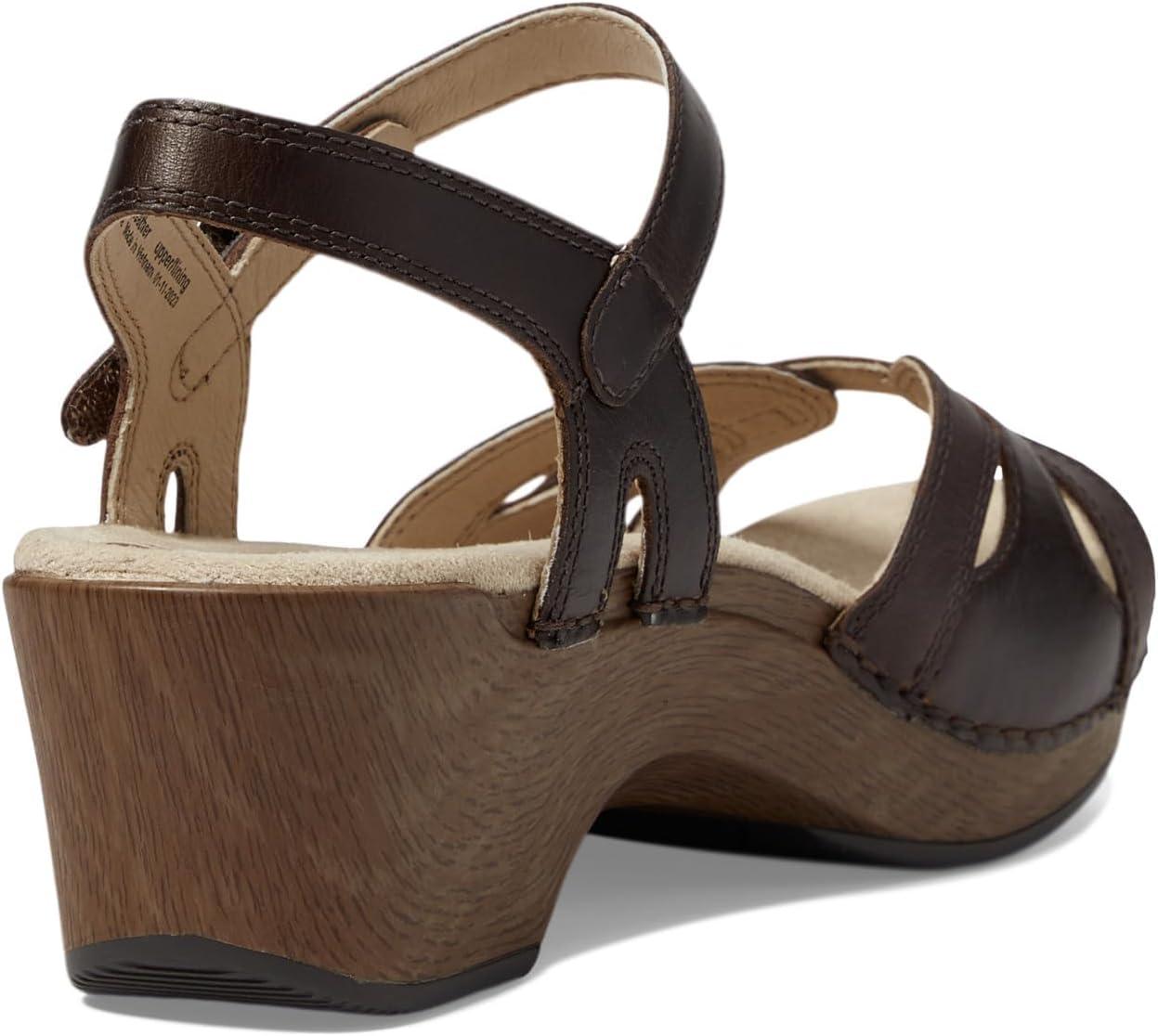 imageDansko Season Stylish Sandal for Women  Lightweight with Added Arch Support  Durable PU Outsole for LongLasting Wear and ComfortTeak Vintage Pull Up