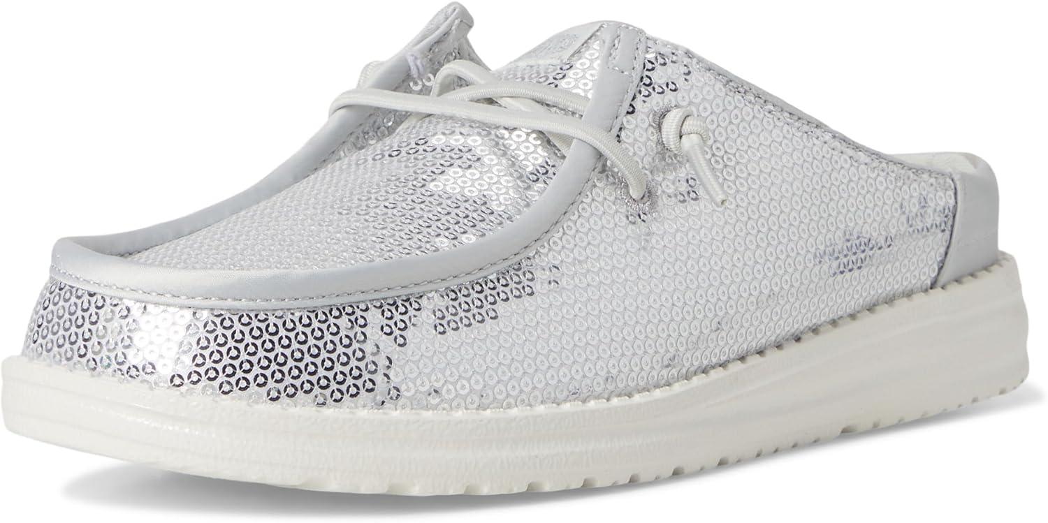 imageHEYDUDE Womens Wendy Slip Sequin LoaferWhite