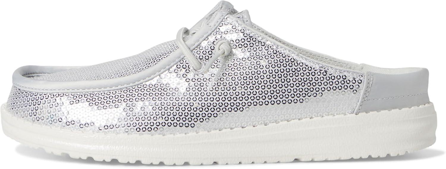 imageHEYDUDE Womens Wendy Slip Sequin LoaferWhite
