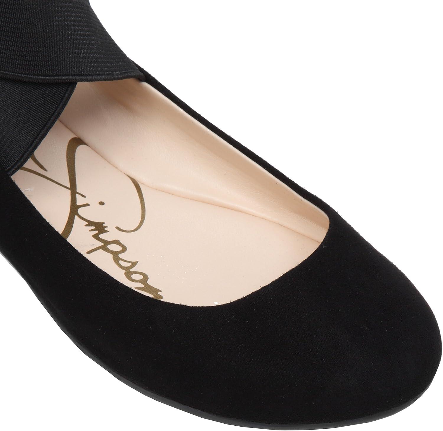 imageJessica Simpson Womens Mandalaye Ballet FlatBlack Micro Suede
