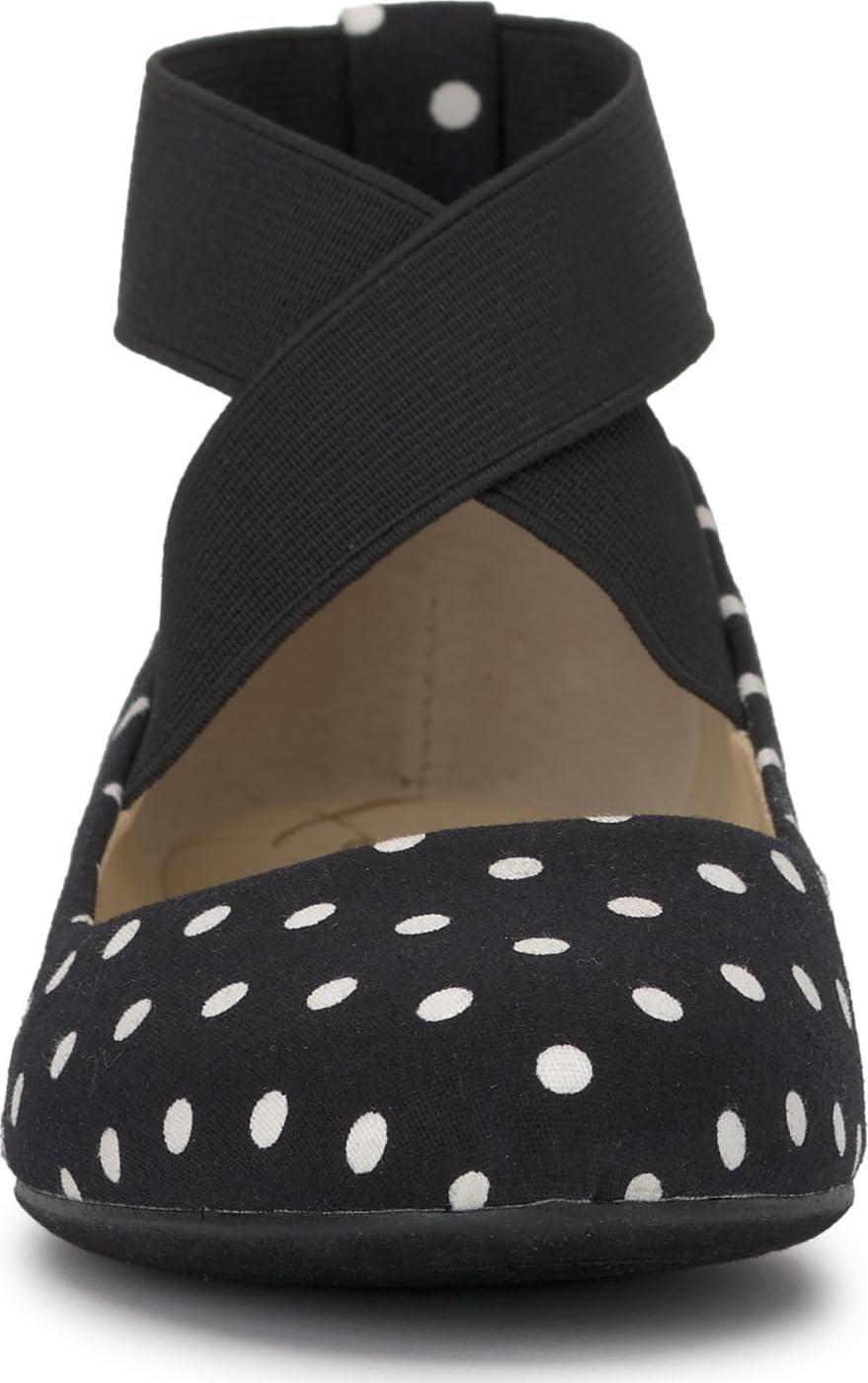 imageJessica Simpson Womens Mandalaye Ballet FlatBlackWhite Polkadot Print