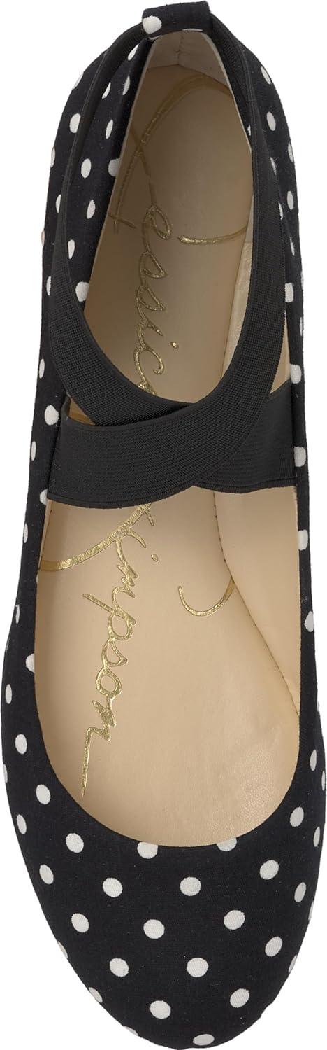imageJessica Simpson Womens Mandalaye Ballet FlatBlackWhite Polkadot Print