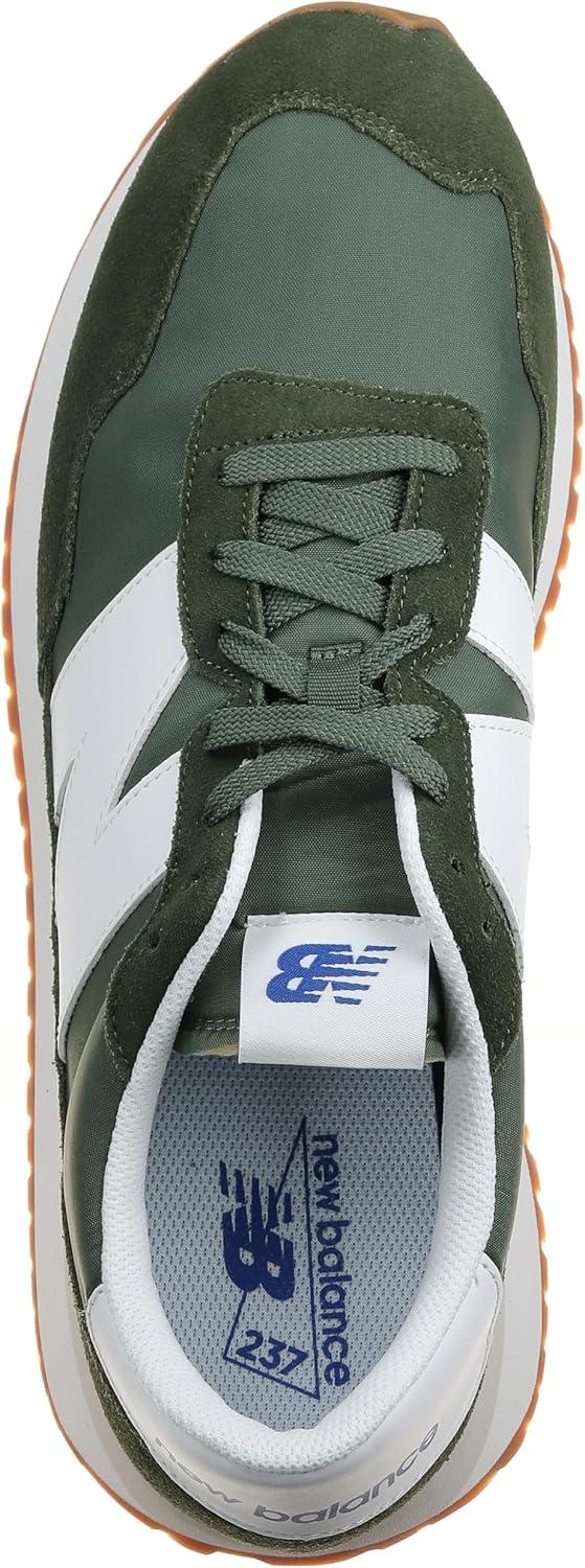 imageNew Balance Mens 237 V1 Classic Road Running ShoeDeep Olive GreenKombuWhite