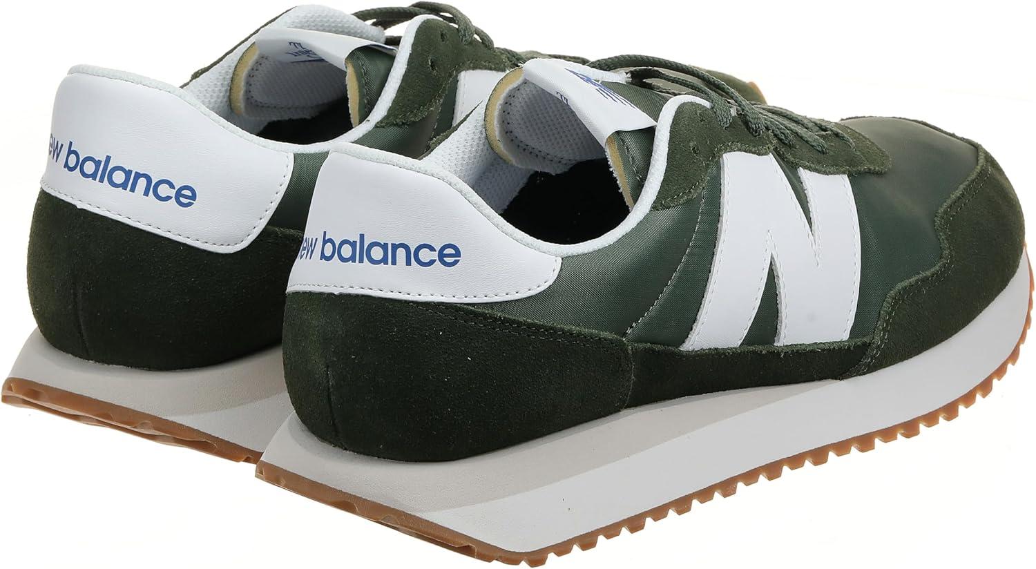 imageNew Balance Mens 237 V1 Classic Road Running ShoeDeep Olive GreenKombuWhite