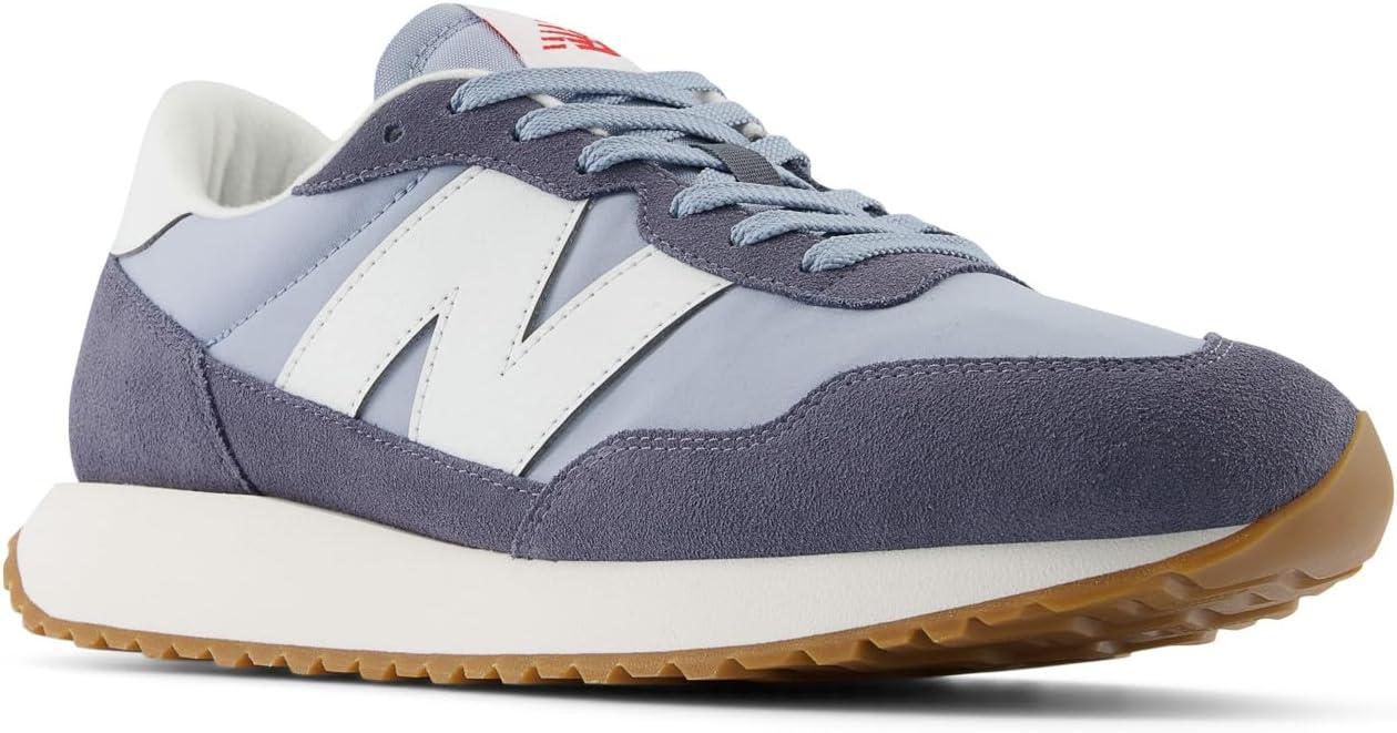 imageNew Balance Mens 237 V1 Classic Road Running ShoeLight Arctic GreyDark Arctic GreyWhite