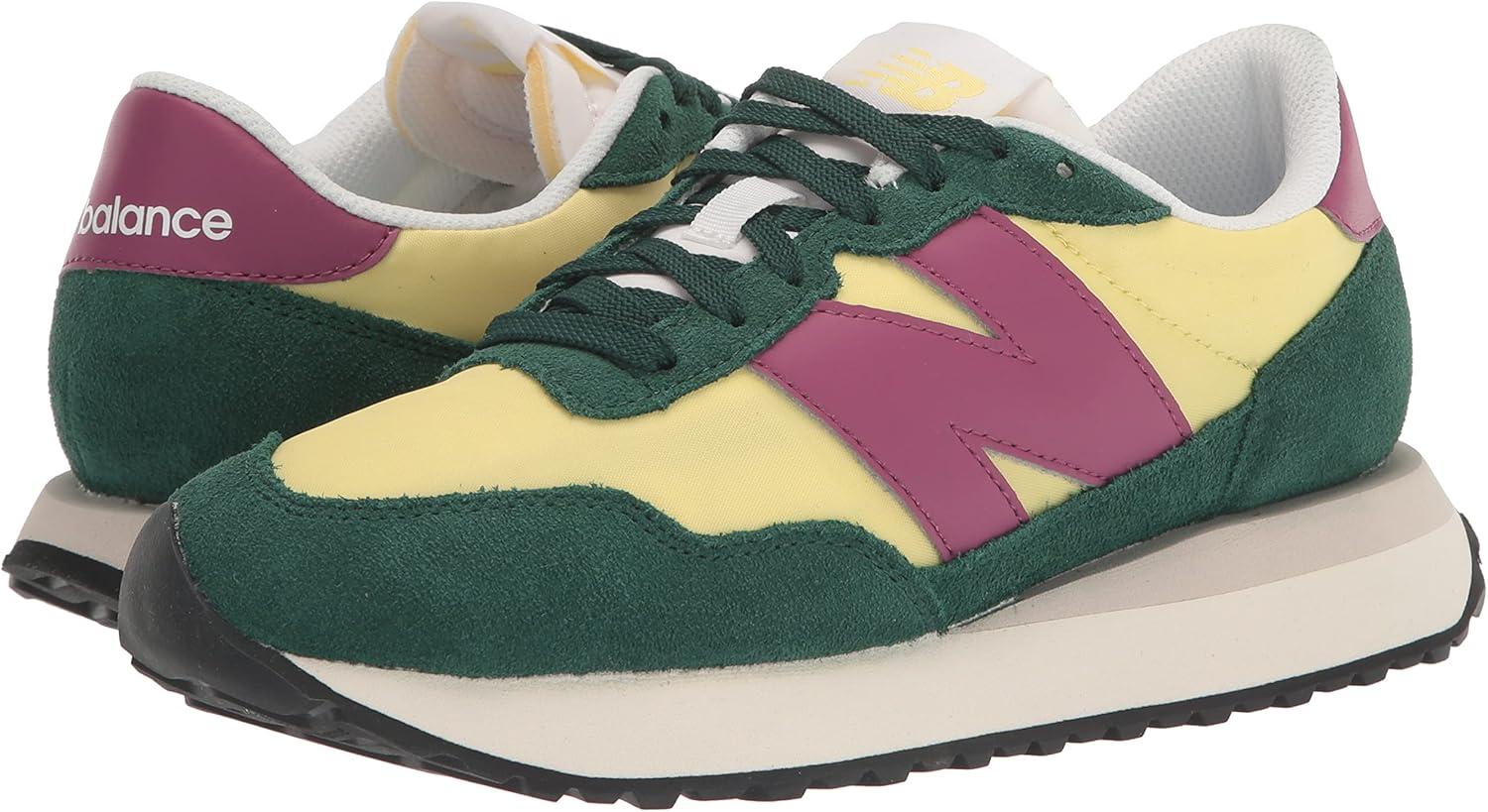 imageNew Balance Mens 237 V1 Classic Road Running ShoeNightwatch GreenMaizeRaisin