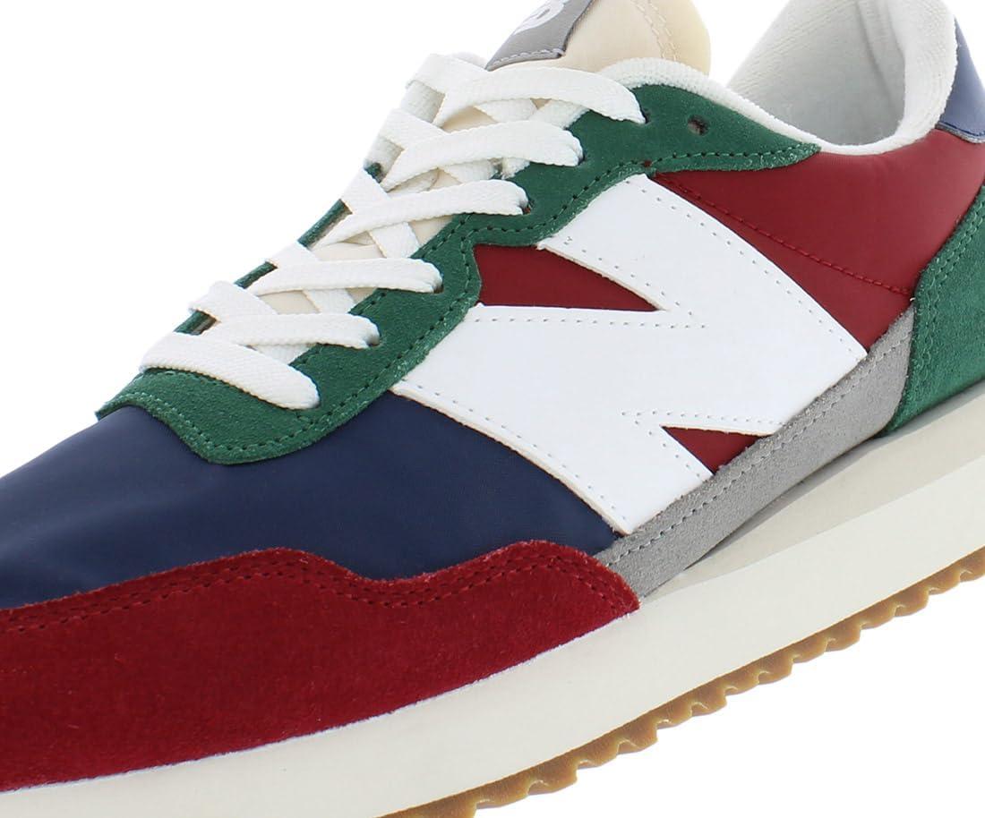 imageNew Balance Mens 237 V1 Classic Road Running ShoeScarletTeam Forest Green