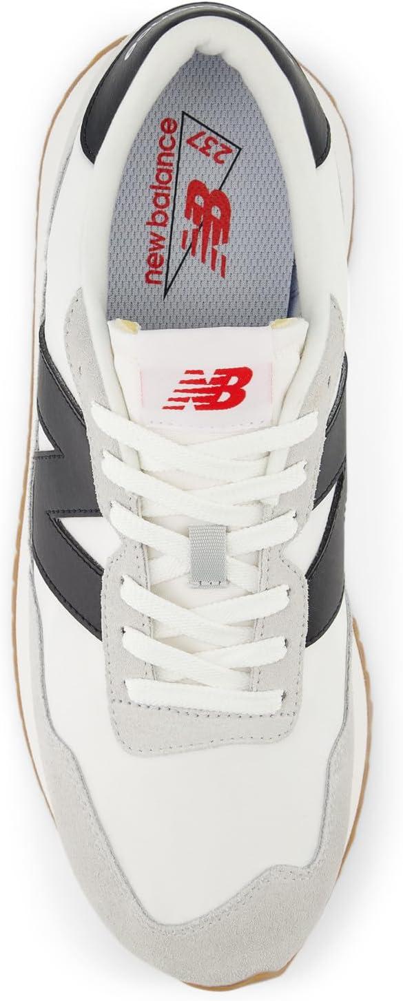 imageNew Balance Mens 237 V1 Classic Road Running ShoeWhiteBrighton GreyBlack