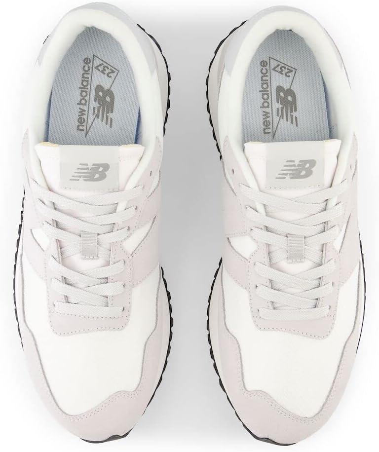 imageNew Balance Mens 237 V1 Classic Road Running ShoeWhiteGrey Matter