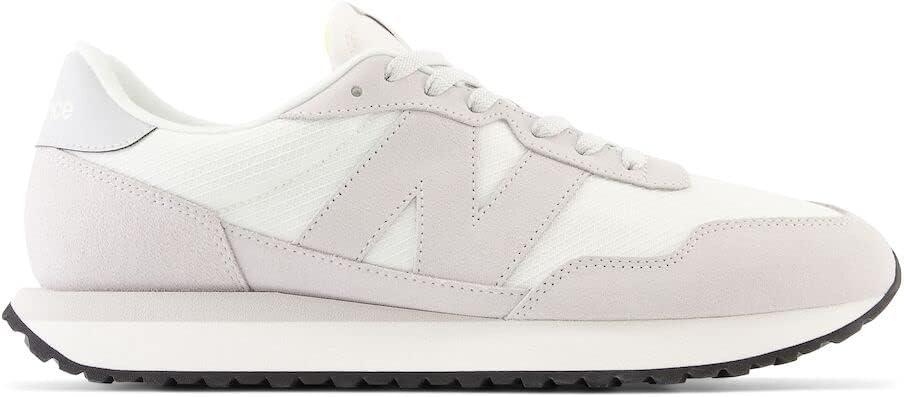 imageNew Balance Mens 237 V1 Classic Road Running ShoeWhiteGrey Matter
