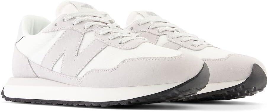 imageNew Balance Mens 237 V1 Classic Road Running ShoeWhiteGrey Matter
