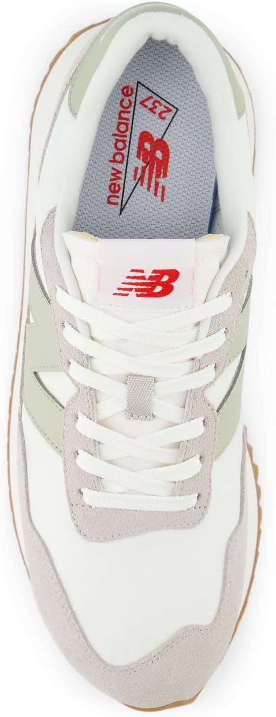 imageNew Balance Mens 237 V1 Classic Road Running ShoeWhiteMoonrockOlivine