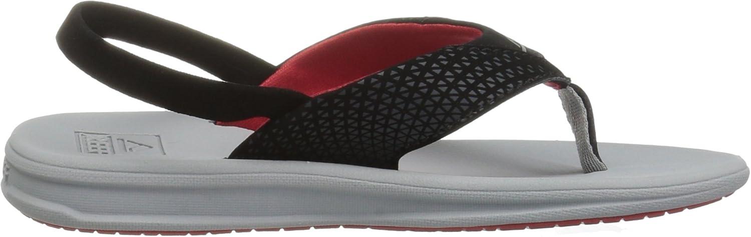 imageREEF Boys Litte Rover Sandals Waterproof Flip Flops For Toddlers with Soft Cushion FootbedGreyRed