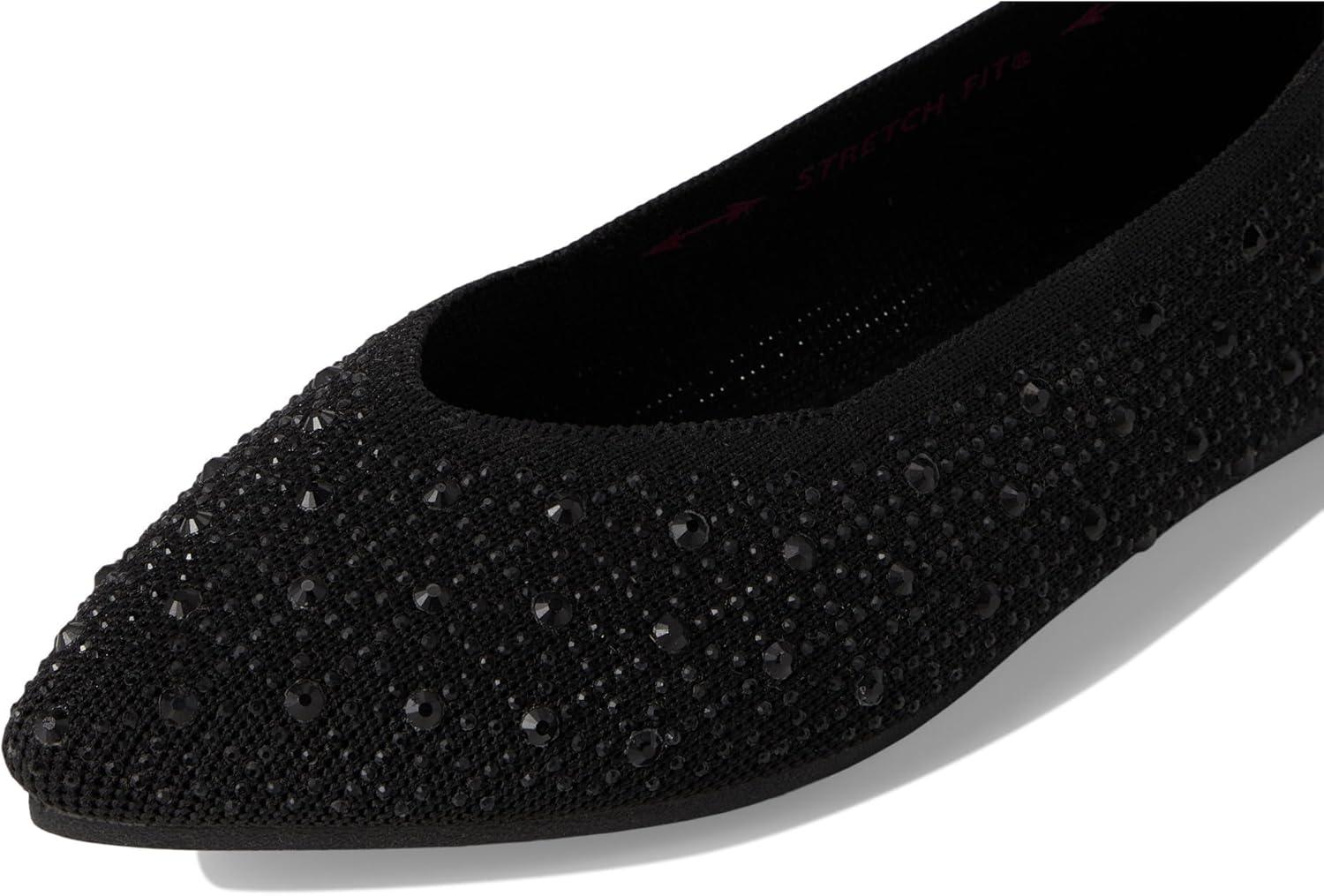 imageSkechers Womens Cleo PointGleam N Glow Ballet FlatBlack