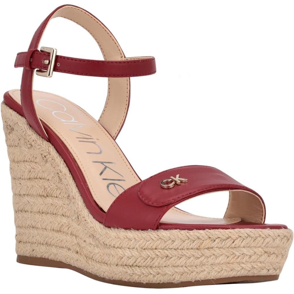 imageCalvin Klein Womens Hamal Wedge SandalCherry Red 600