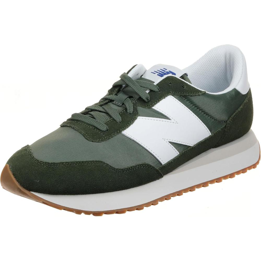 imageNew Balance Mens 237 V1 Classic Road Running ShoeDeep Olive GreenKombuWhite